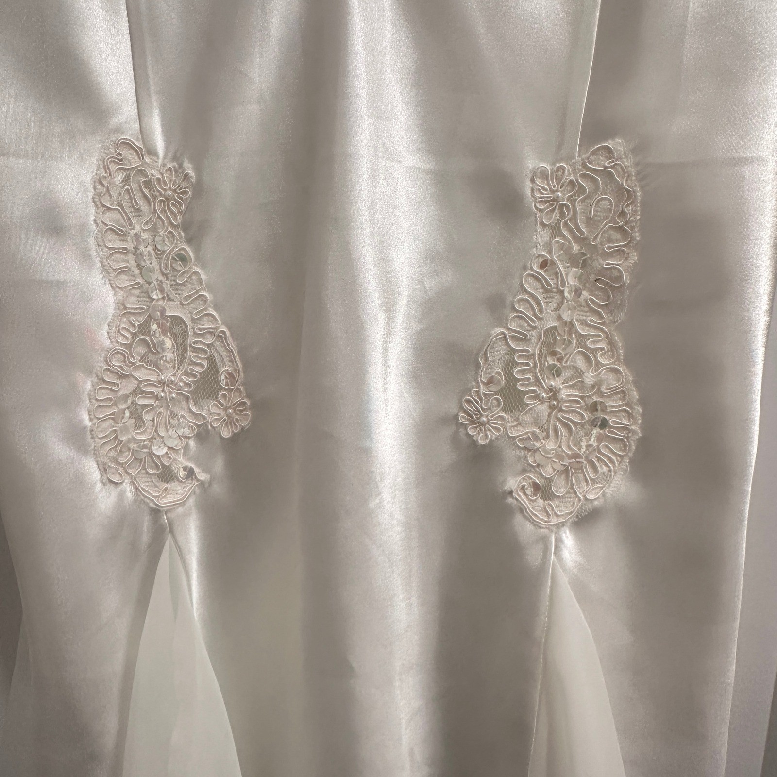 Vintage Victoria’s Secret Ivory Satin Lace Sequin Nightgown Ivory Lingerie
