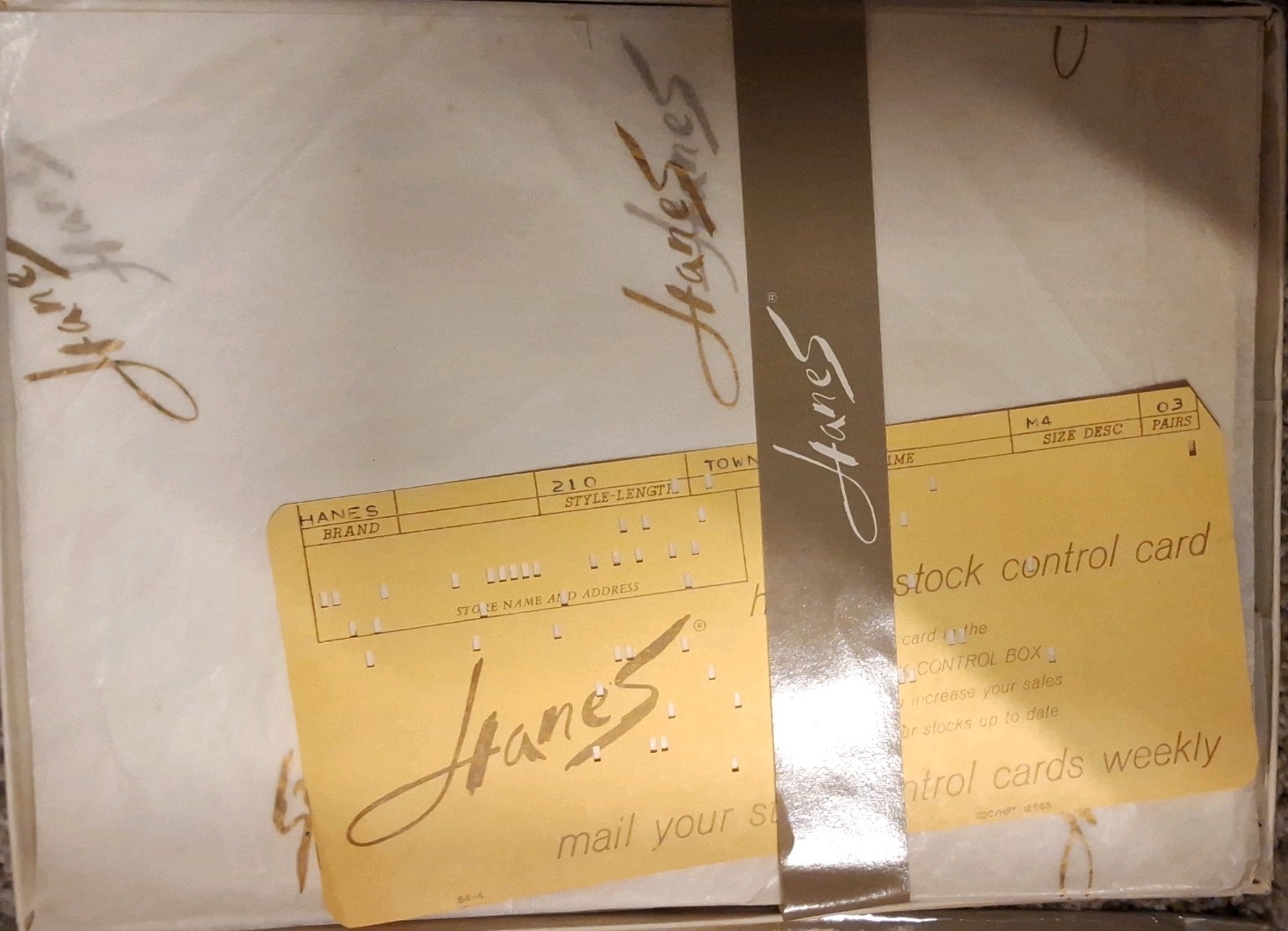 2 Pair Vintage Boxed Hanes Mesh Town Taupe garter Stockings 10-11