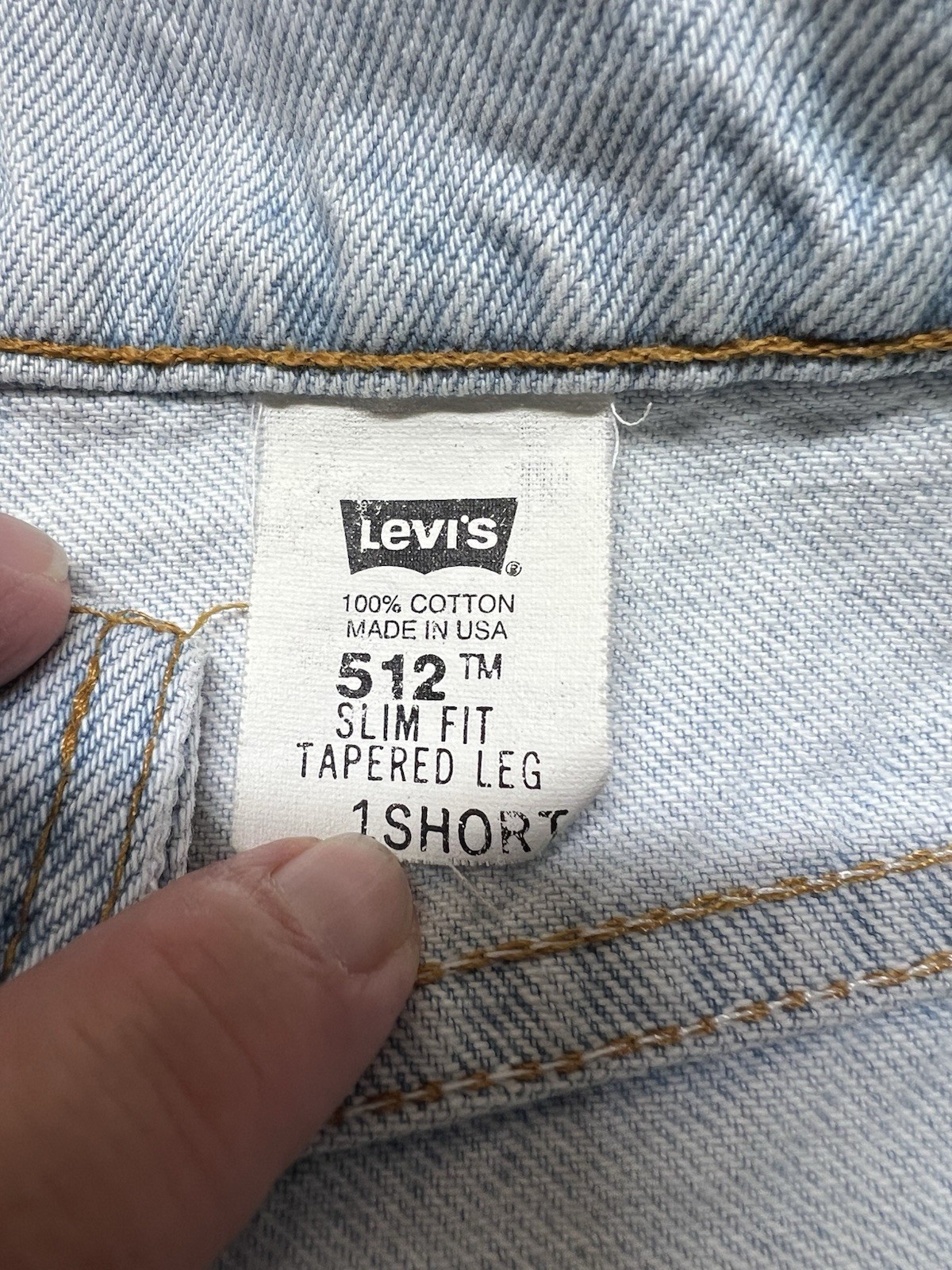 VTG Levi’s 512 DOUBLE BACK Slim Fit Tapered Leg Women’s 1 SHORT 100% Cotton USA
