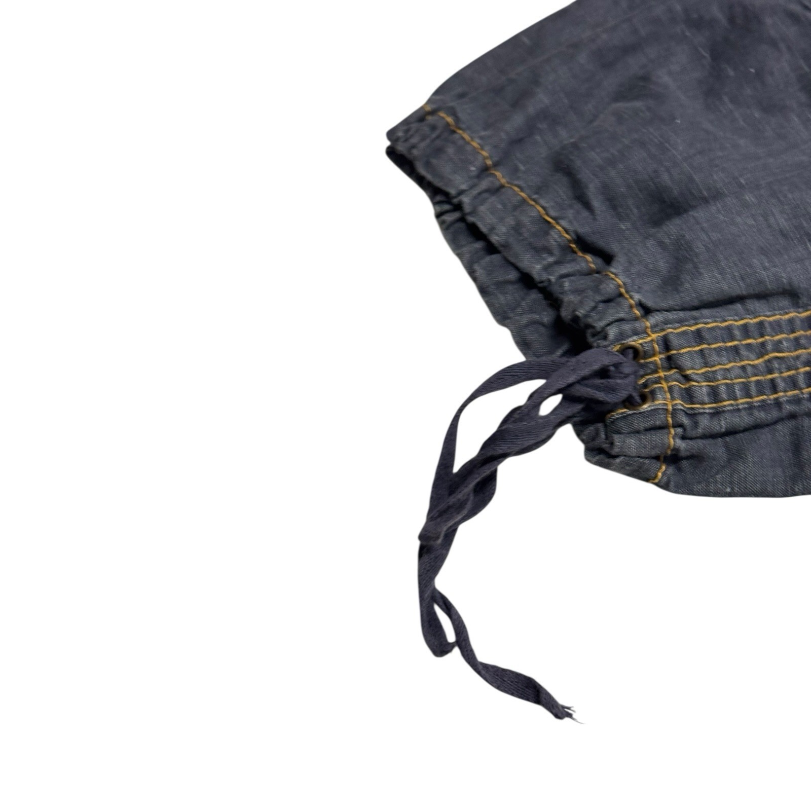 VTG Y2K Sugar Lips Women’s Blue S Cargo Drawstring Zipper Straps Parachute Pant