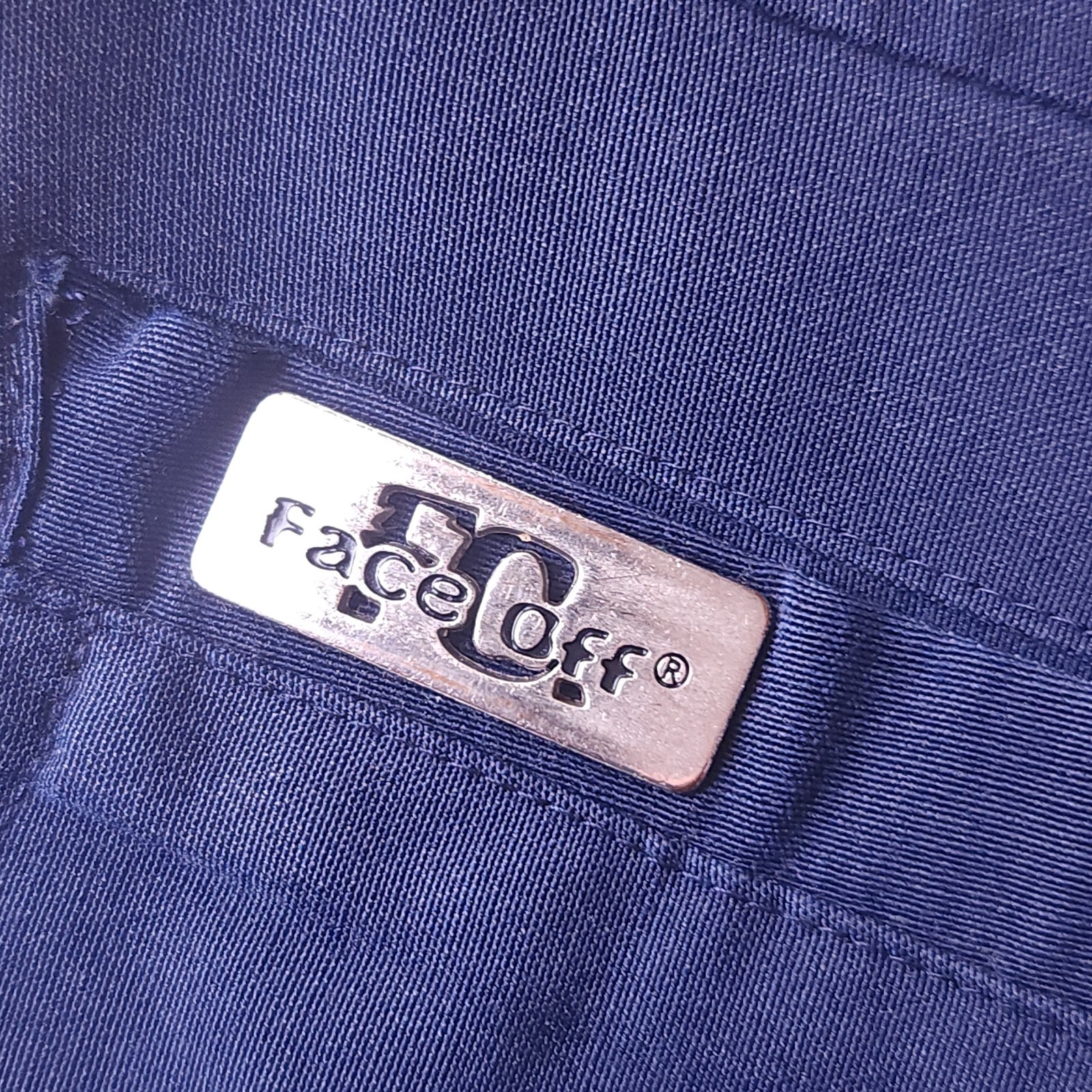 Face Off Y2K Flared Low Rise Blue Pants 10 Stretch Bell Bottoms Cyber punk Rave