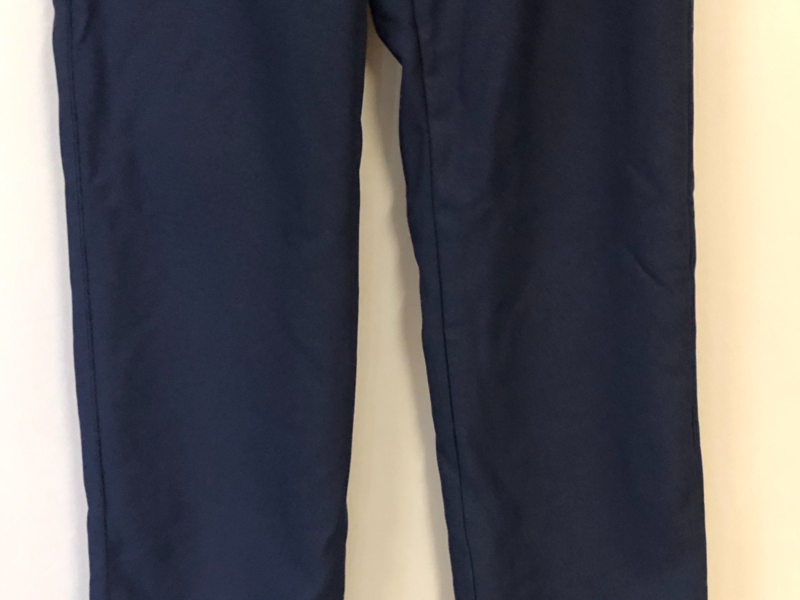 Vintage 70s Cantada Navy Blue Polyester Pants Size 28″-30″ Waist x 29″ Inseam