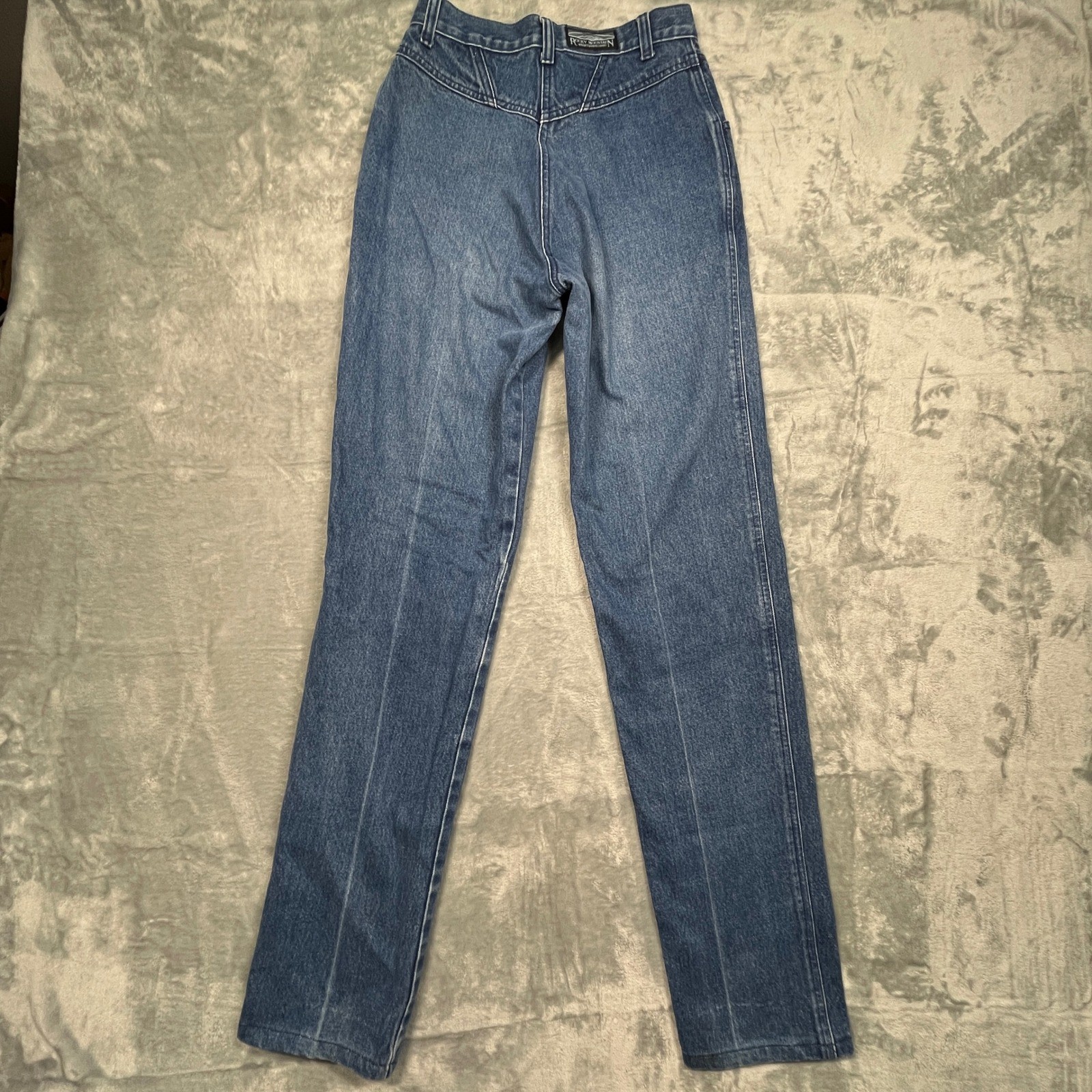 Vintage Rocky Mountain Jeans Bareback Women Blue Western High Rise Yoke 27/5
