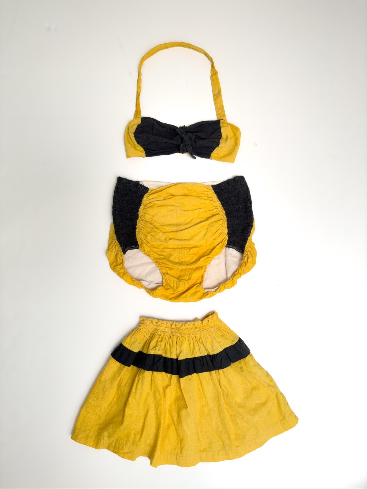 1940s Cole of California Swimsuit & Skirt Set Two Piece Bikini Playsuit 40s