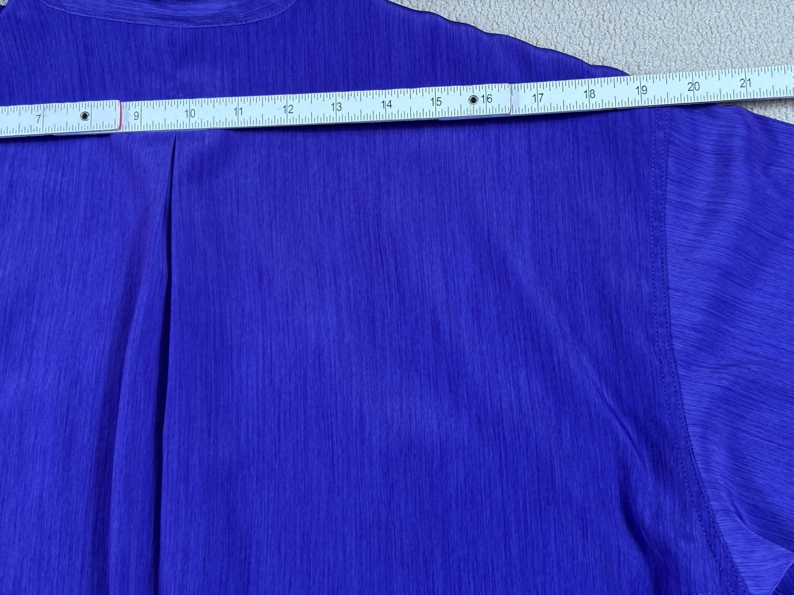 Vintage 80s Susan Hutton Purple Blouse 12 button up long sleeve pockets