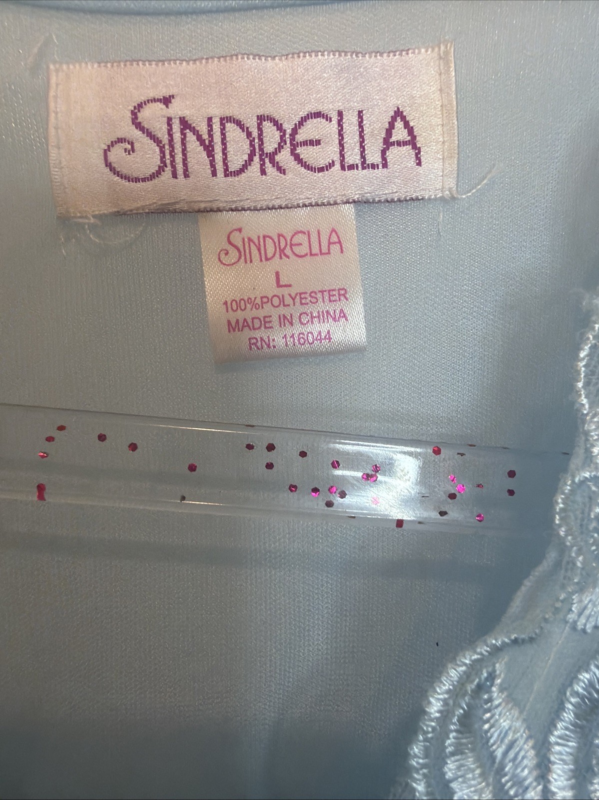NWT Vintage Sindrella Blue Lace Peignoir Set Nightgown Robe Large