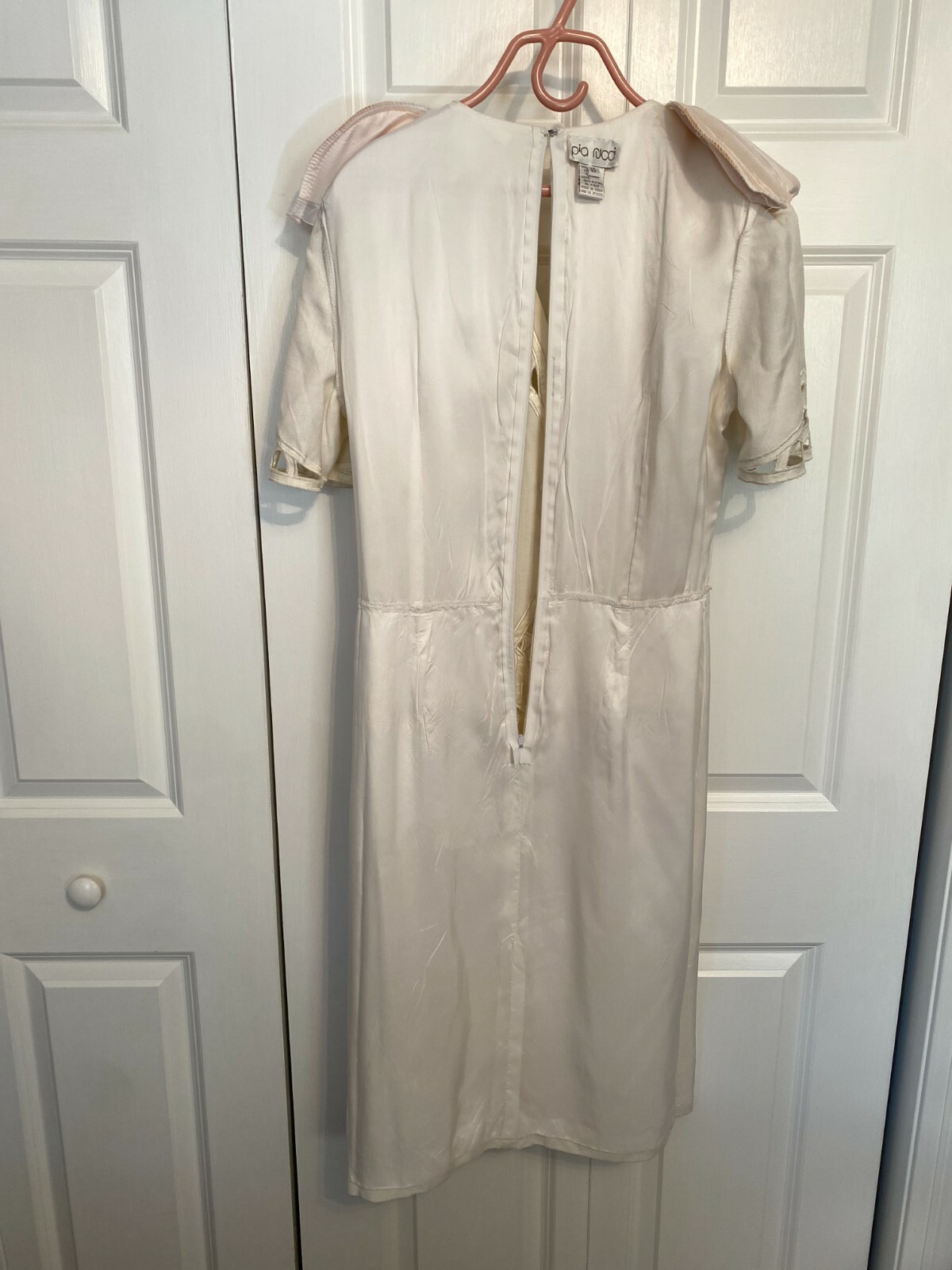 Pia Rucci vtg 1980s Dynasty-style white dress Sz 10 cutouts party or wedding