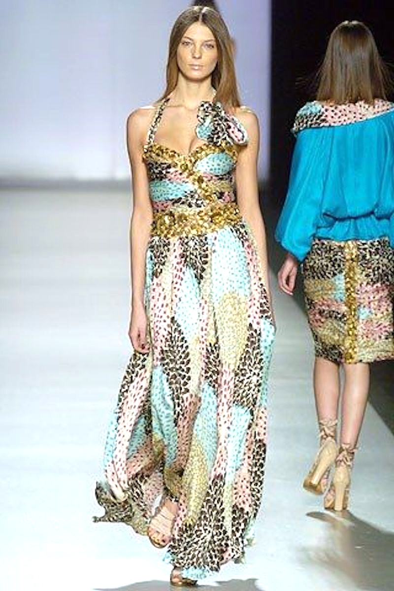 New Missoni Dress Flower Embellished Silk Sz 40 US 4 Vintage RARE
