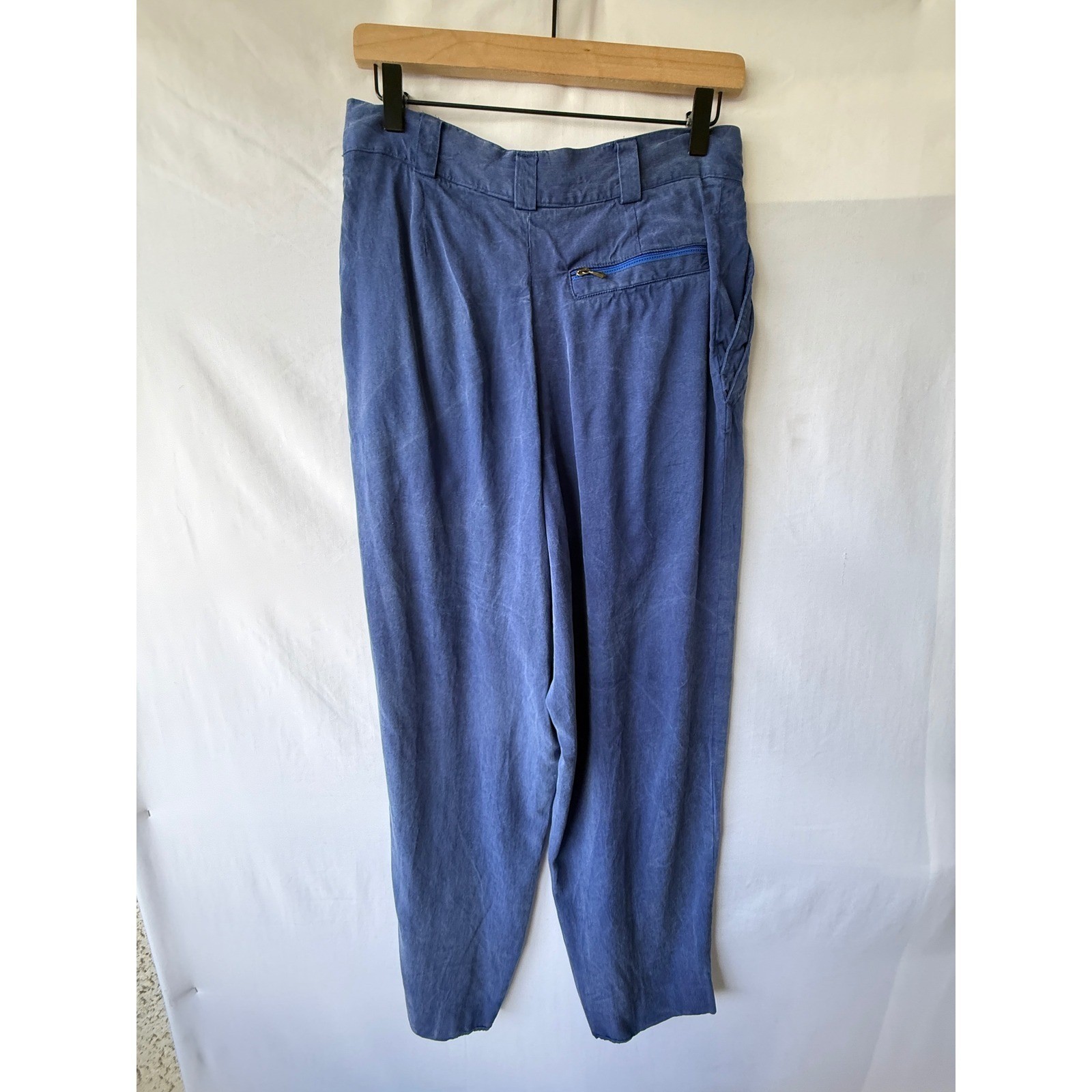 Versus Gianni Versace Blue Pleated Wide Leg Trousers Vintage Italy Size 36/50