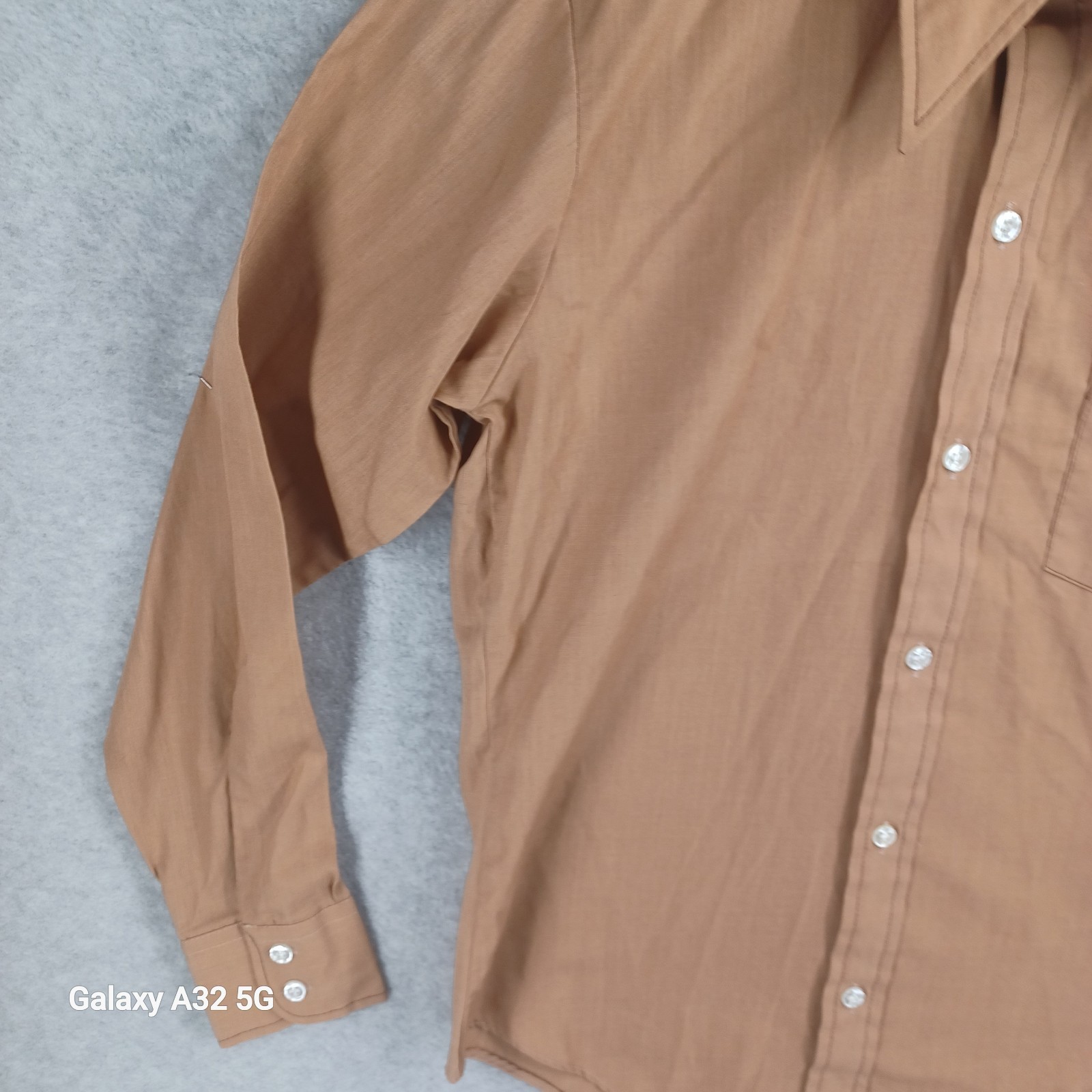 Vintage GoldenLine Perma Press Shirt Women Size 14 See Measurements Button 60s
