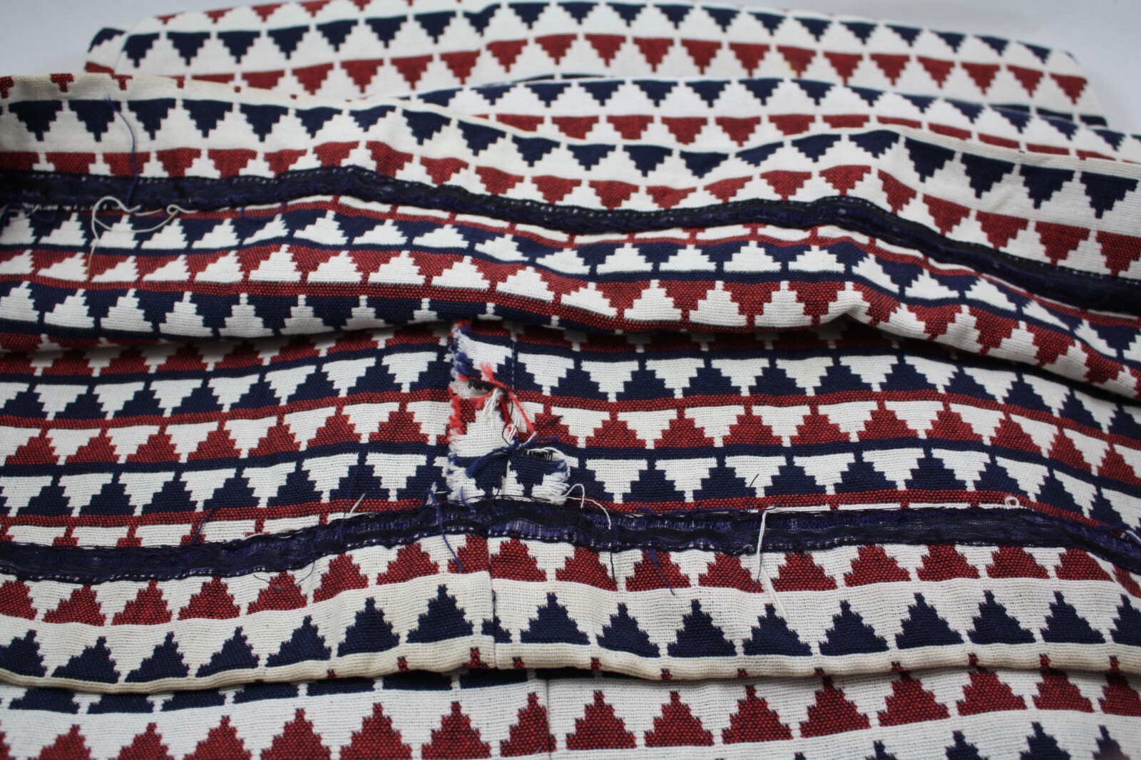 Vintage 1960’s 1970’s Blue, Brown and White Maxi Dress