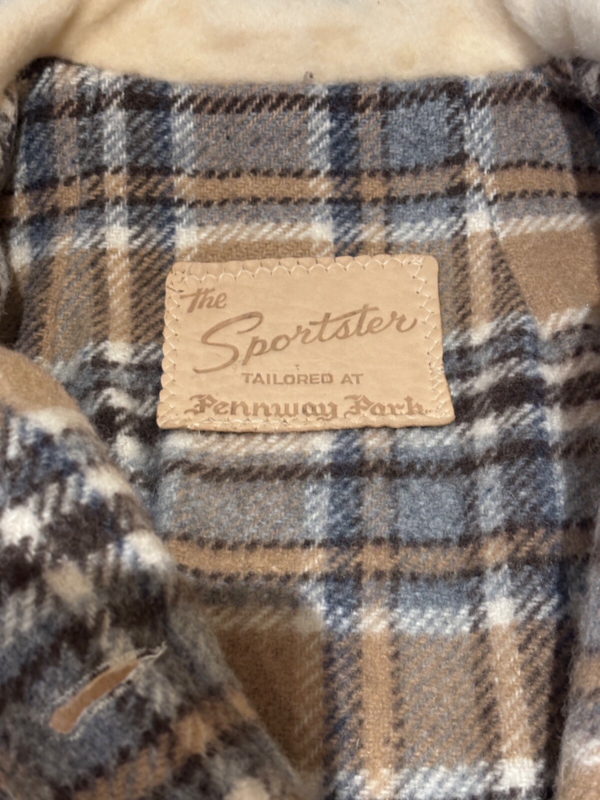 VTG 60’S MOD SPORTSTER PENNWAY PARK IVORY CREAM PLAID LINING WOOL CAR COAT*S/M