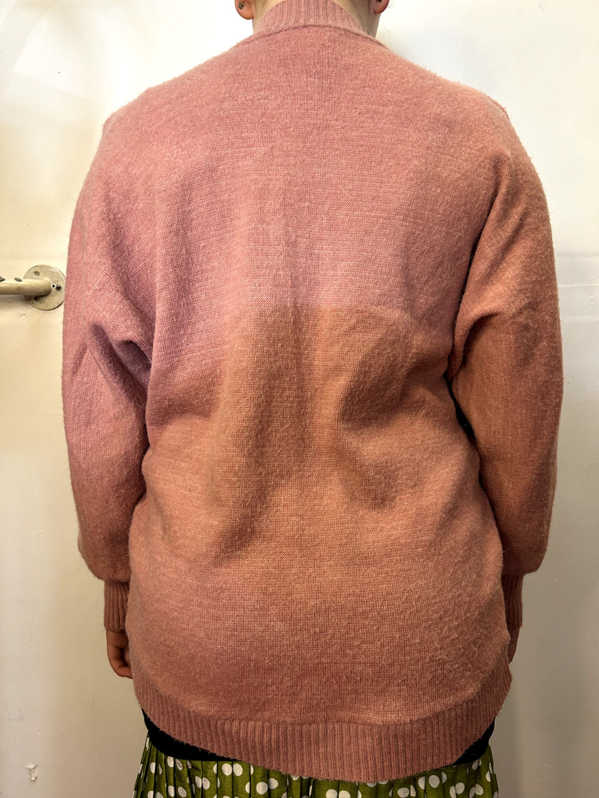 Vintage Australian 1980s Barricade Pink Cardigan Knit Sweater Embroidered AU 8/S