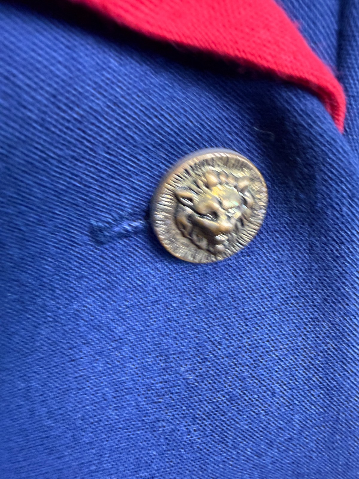 Vintage J.P. Angela Dallas Navy Red Nautical Sailor Dress Gold Buttons USA 8