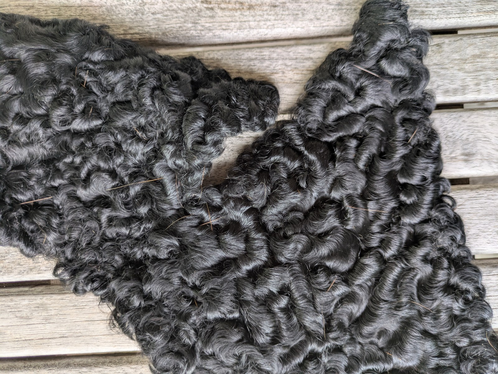 Vintage Ladies Winter Coat Removable Curly Lamb Collar. Unbranded. Collar ONLY