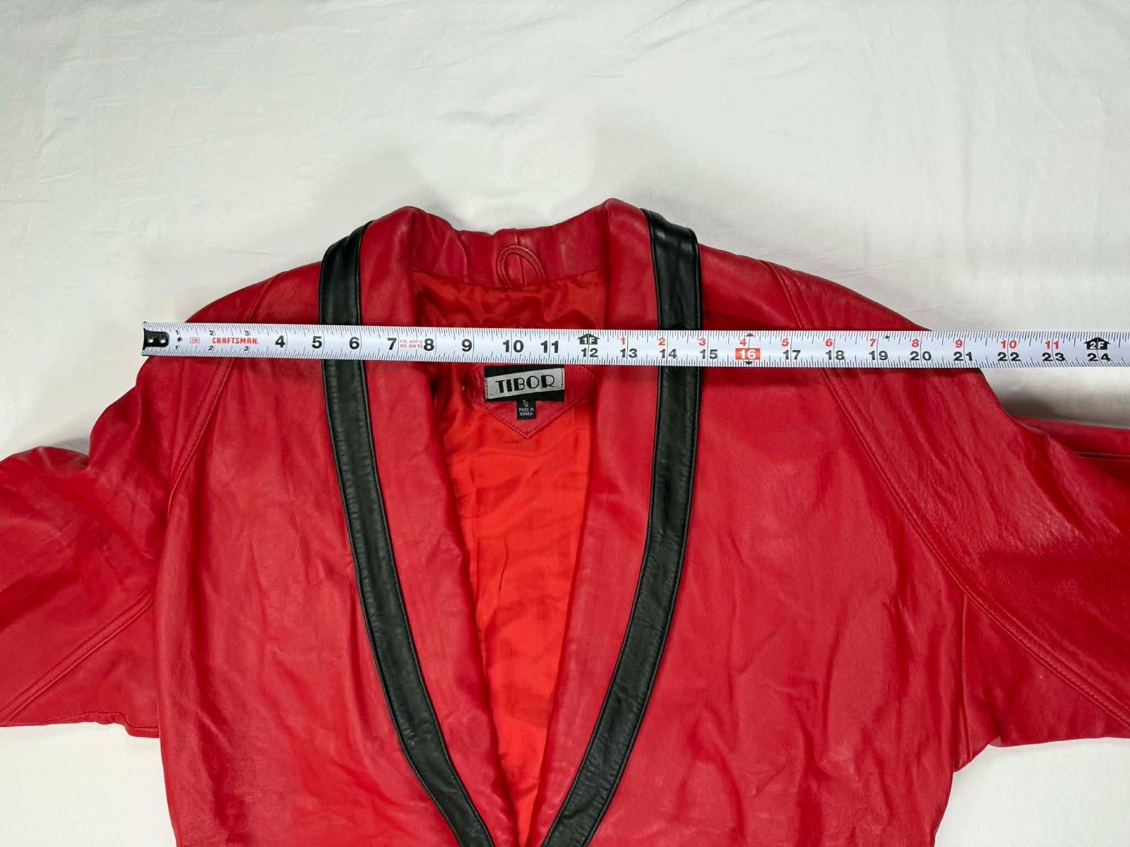 Vtg Tibor Red Leather Jacket Small Michael Jackson Thriller Jacket Pop Culture