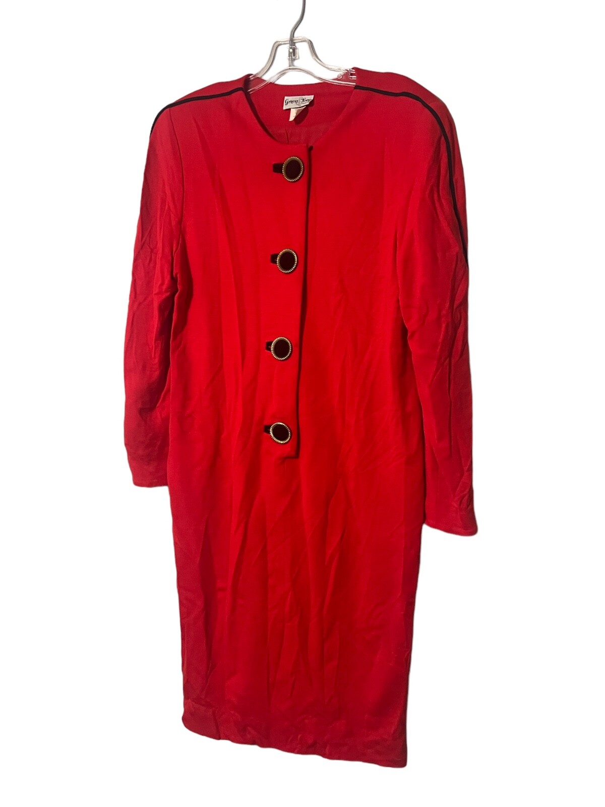 Vintage Grace and Tone Fashion Women’s Size 16 Retro 80’s Red Sheath Dress