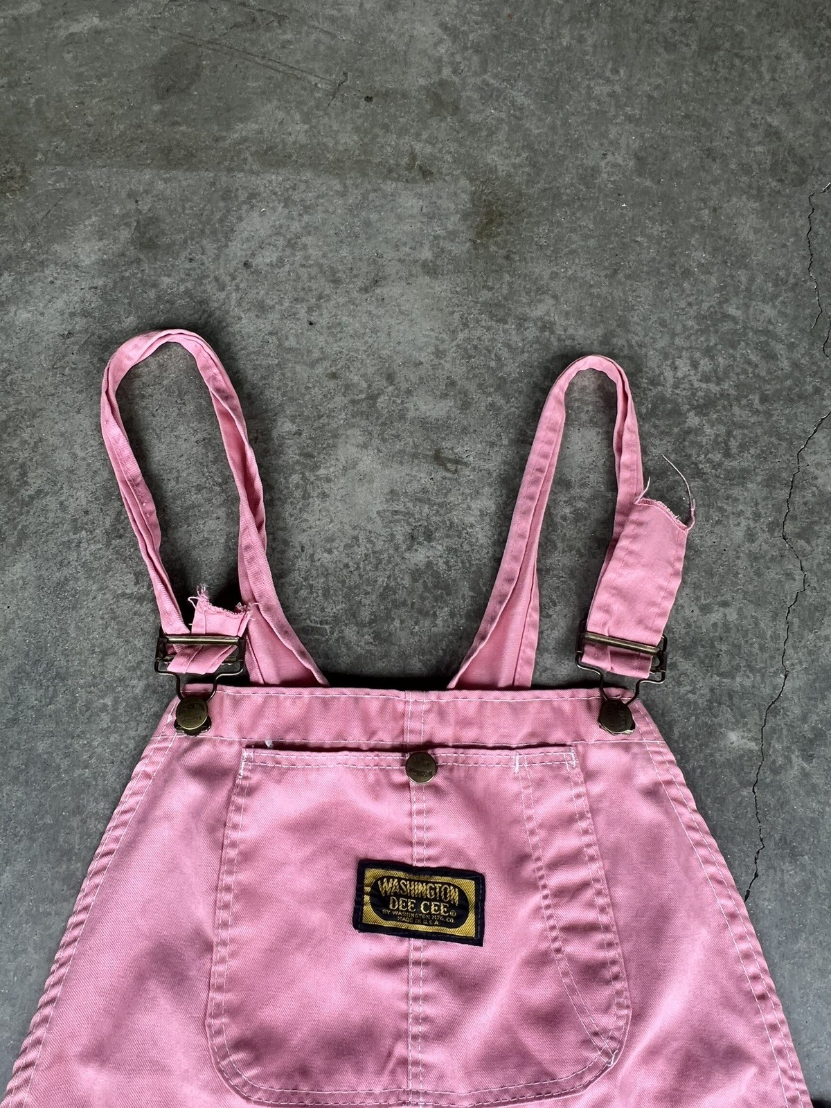 Vintage Washington Dee Cee Overalls Shorts Pink Women’s 11/12 Made In USA