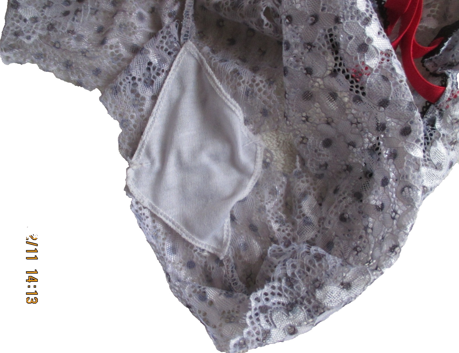 Secret Lace Black Fuchsia Sz 1X Lace Bikini Panties Polyester & Spandex Vintage