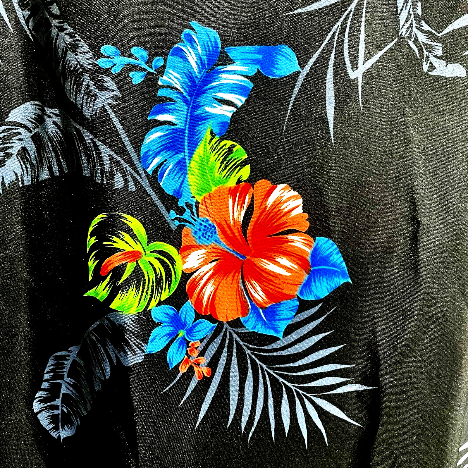 Ja Na of Hawaii Size 6 Sleeveless Maxi Dress 1970s Day Glo Hibiscus Frangipani