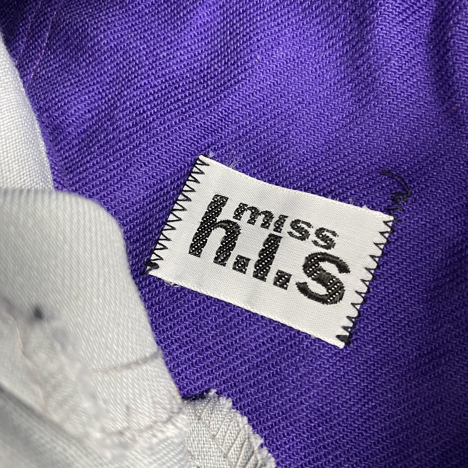 VTG 60S 70S miss H.I.S WOMENS PURPLE FLARED BELL BOTTOM DISCO HIPPY PANTS 30X32