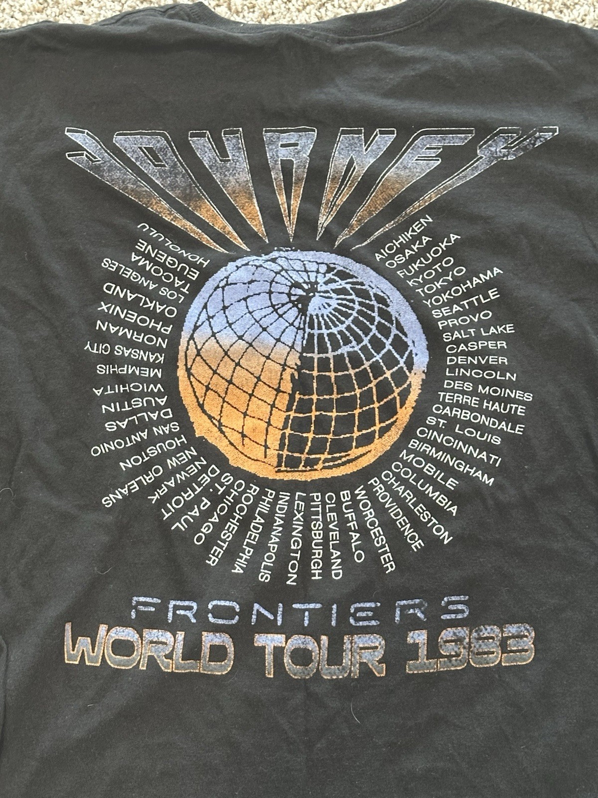 Junk Food Band Tee Journey World Tour 1983 Handmade Distressed