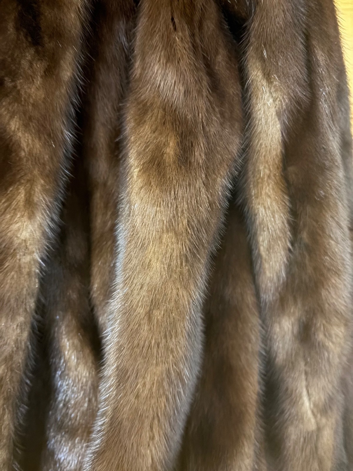 Vintage Flemington Fur Co Genuine Brown Mink Fur Jacket Coat 19” Pit to Pit
