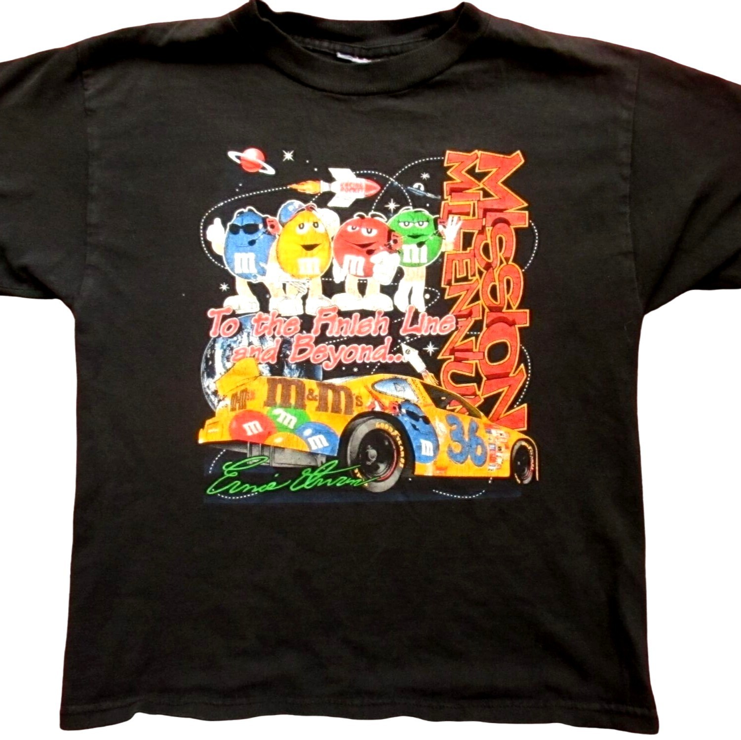 True Vintage Women’s T-shirt XS S Winston Cup 1990s Ernie Irvin #36 M&M’s 1998