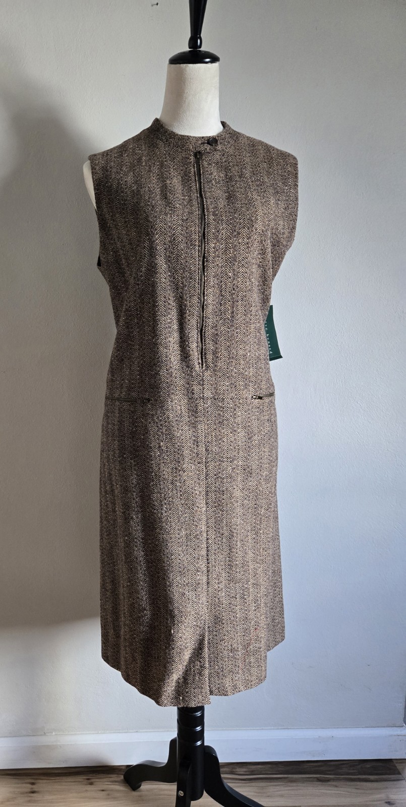 Harve Benard byBenard Holtzman/jumperDres/vintage/women/size12/wool/brown/pocket