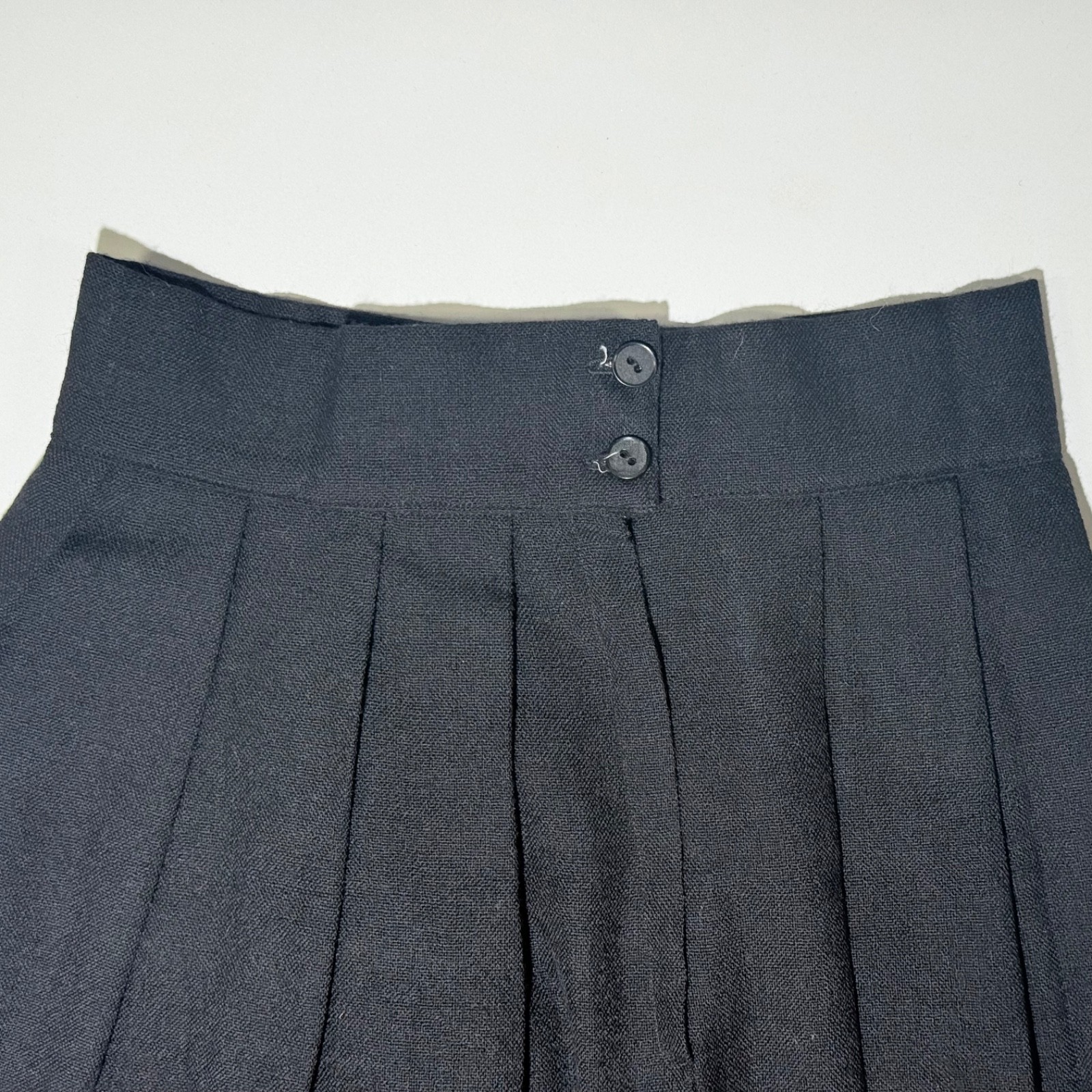 Vintage Wool Pleated Skirt With Stripes