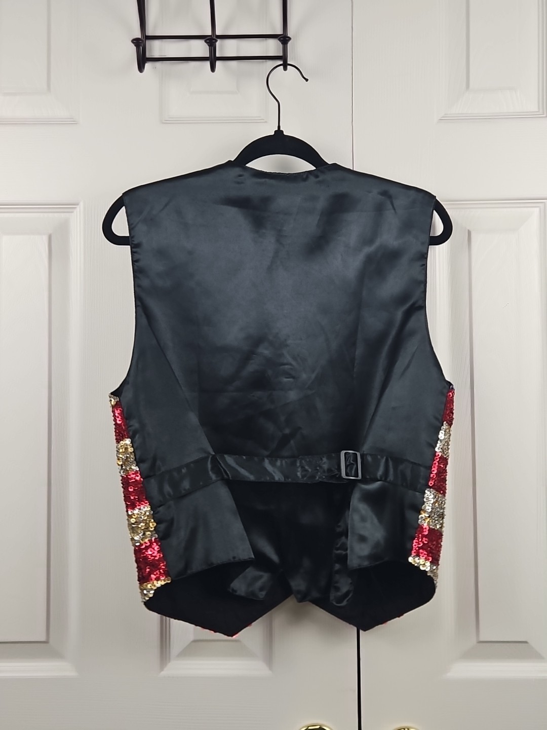 Vtg 80’S JC 001 USA American Flag Vest Med Heavily Beaded Embellished July 4th
