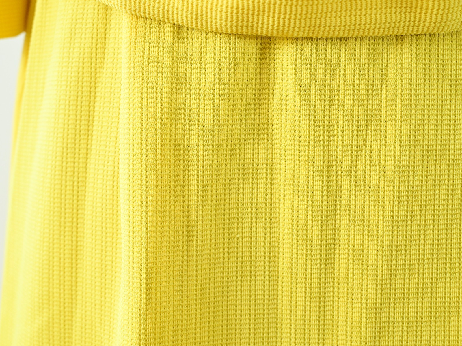 1960s Jerrie Lurie Bright Yellow 3/4 Sleeve Shift Dress Mod Coat Dress