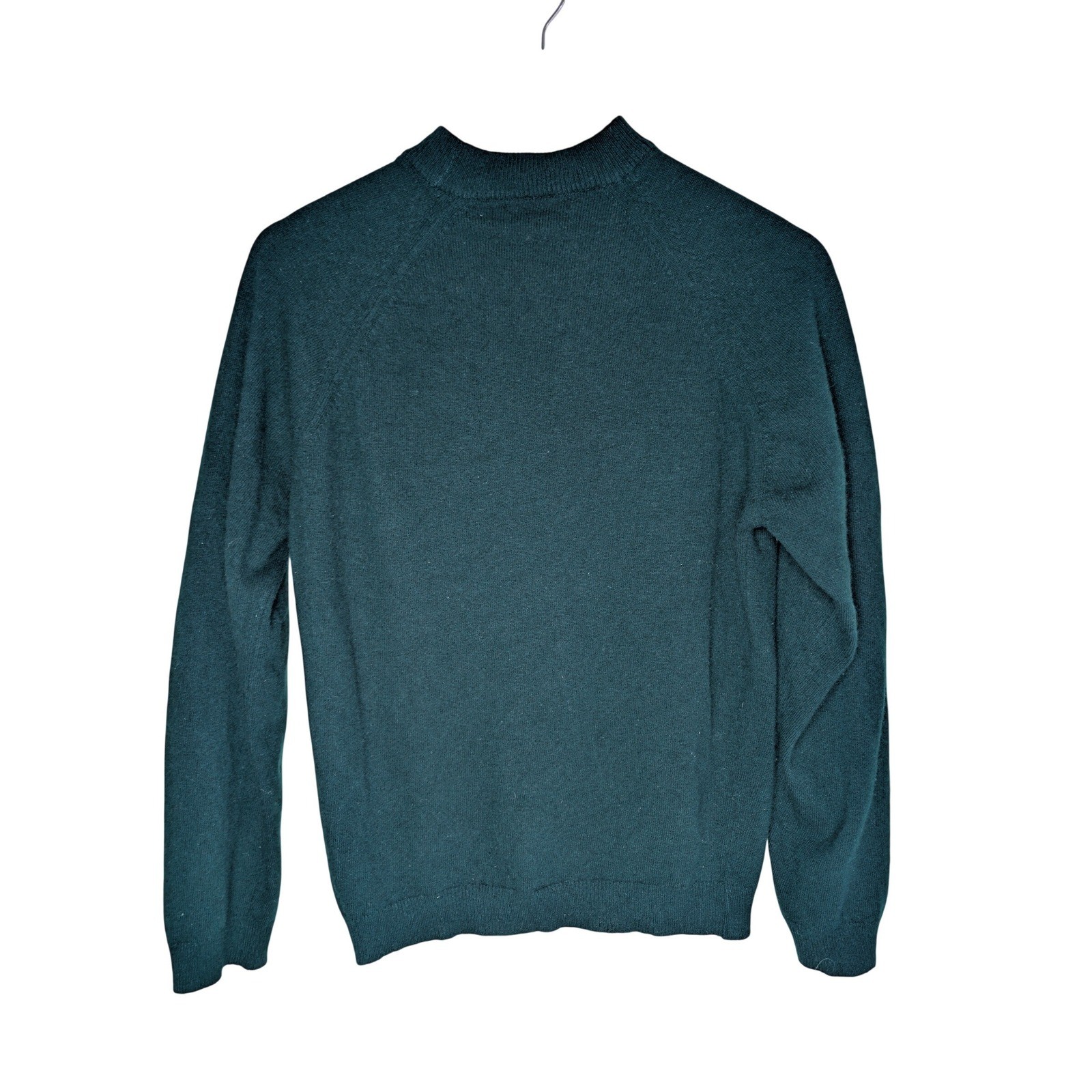 Vintage MacAuslan of Lanark Scotland 100% Cashmere Sweater Emerald Green 40