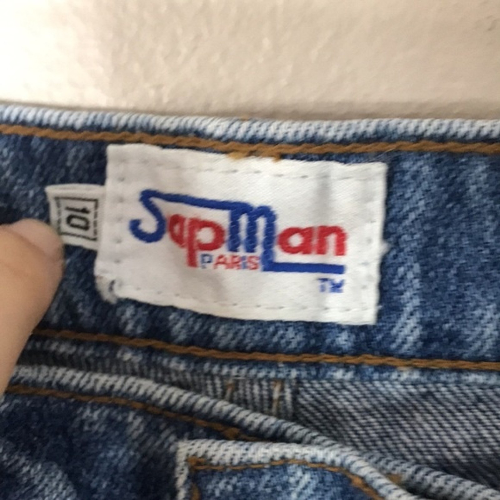 Sapman Paris Jeans Women’s Western High Waisted Mom Denim Blue Size 10