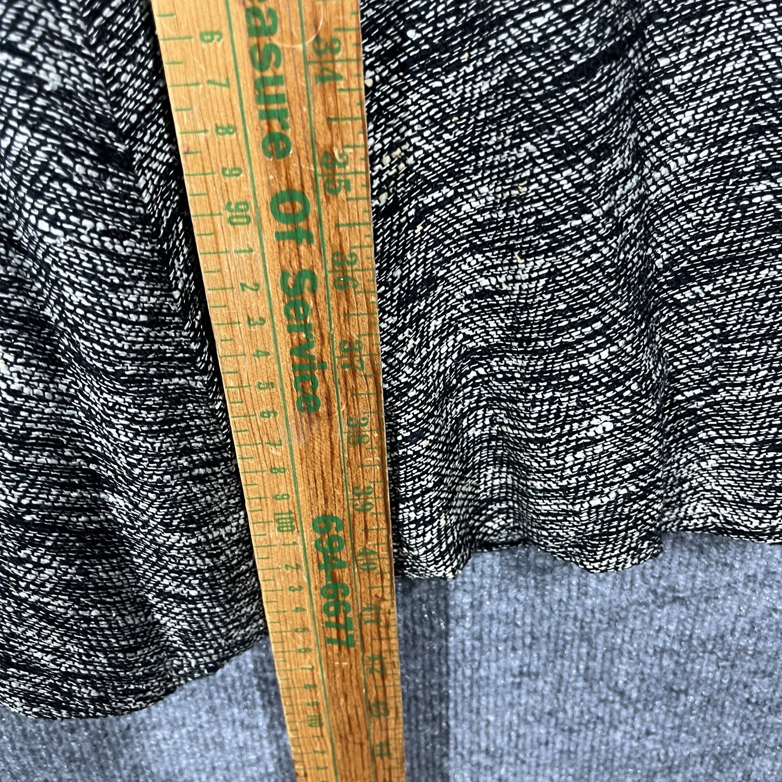 VINTAGE 70s I. Magnin Helga Shirt Dress Womens Size Small Tweed Cotton