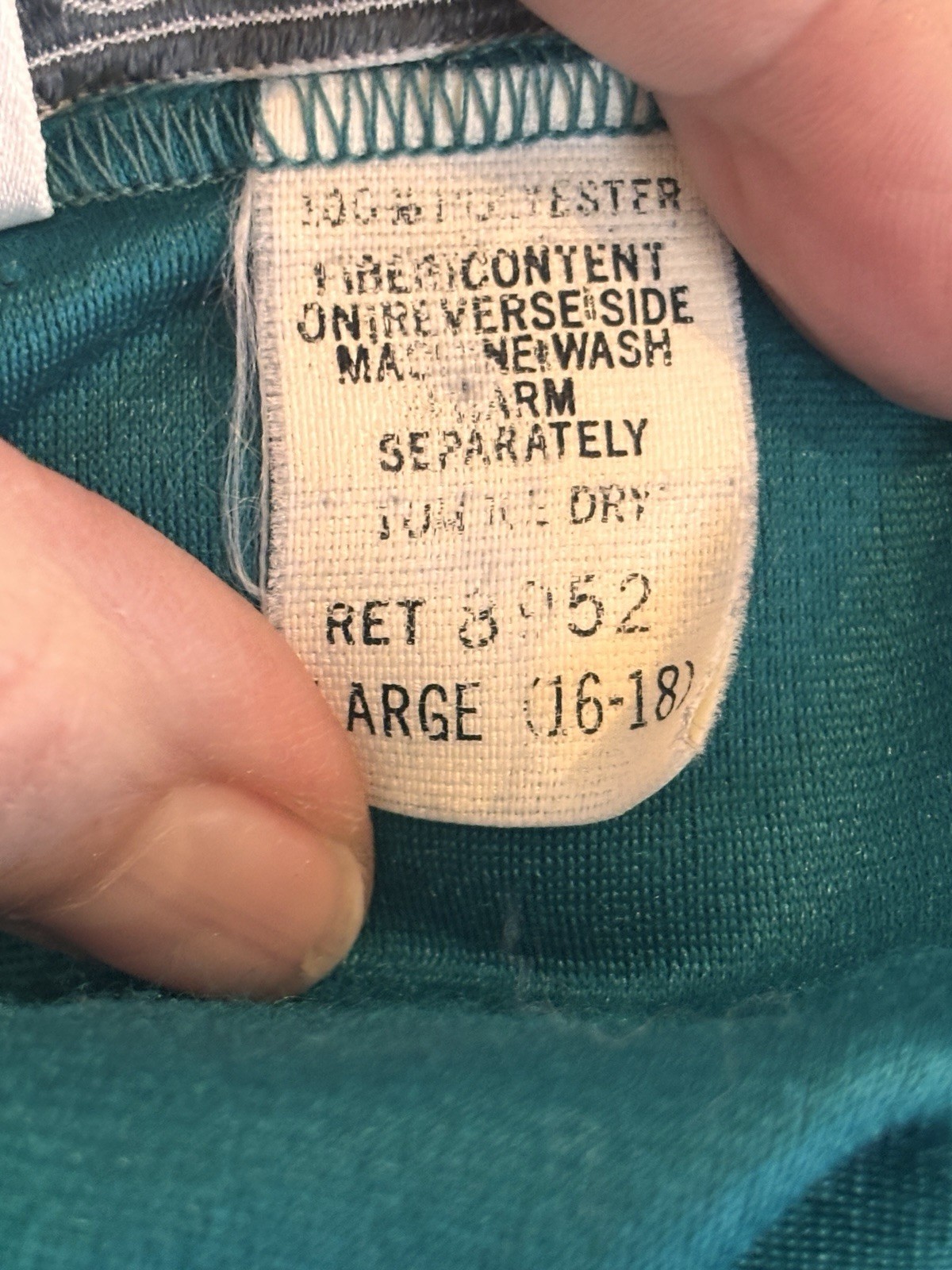 Famous Bodies Vintage Women’s Robe Housecoat Teal Large USA Belt