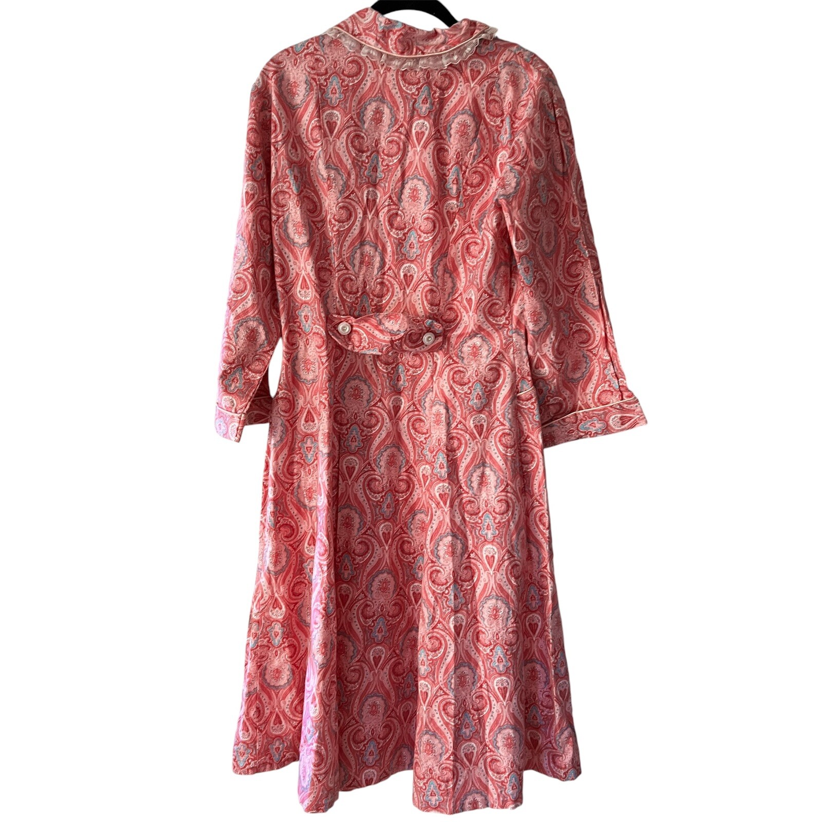 Vintage Milgrim Cotton Paisley Midi Dress Sm Med Boho Cottagecore Western Regal
