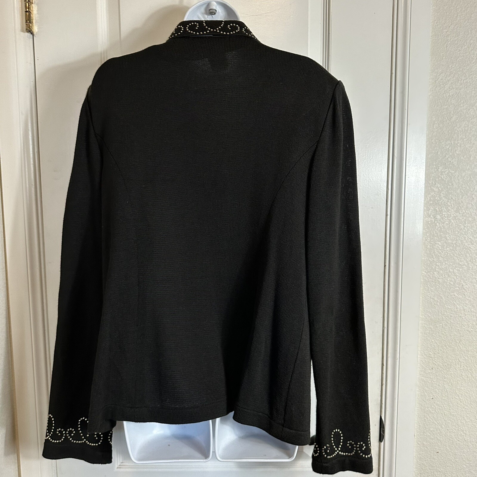 Vintage Elite Champagne black Blazer Stage Church formal Shoulder pads Sz 20