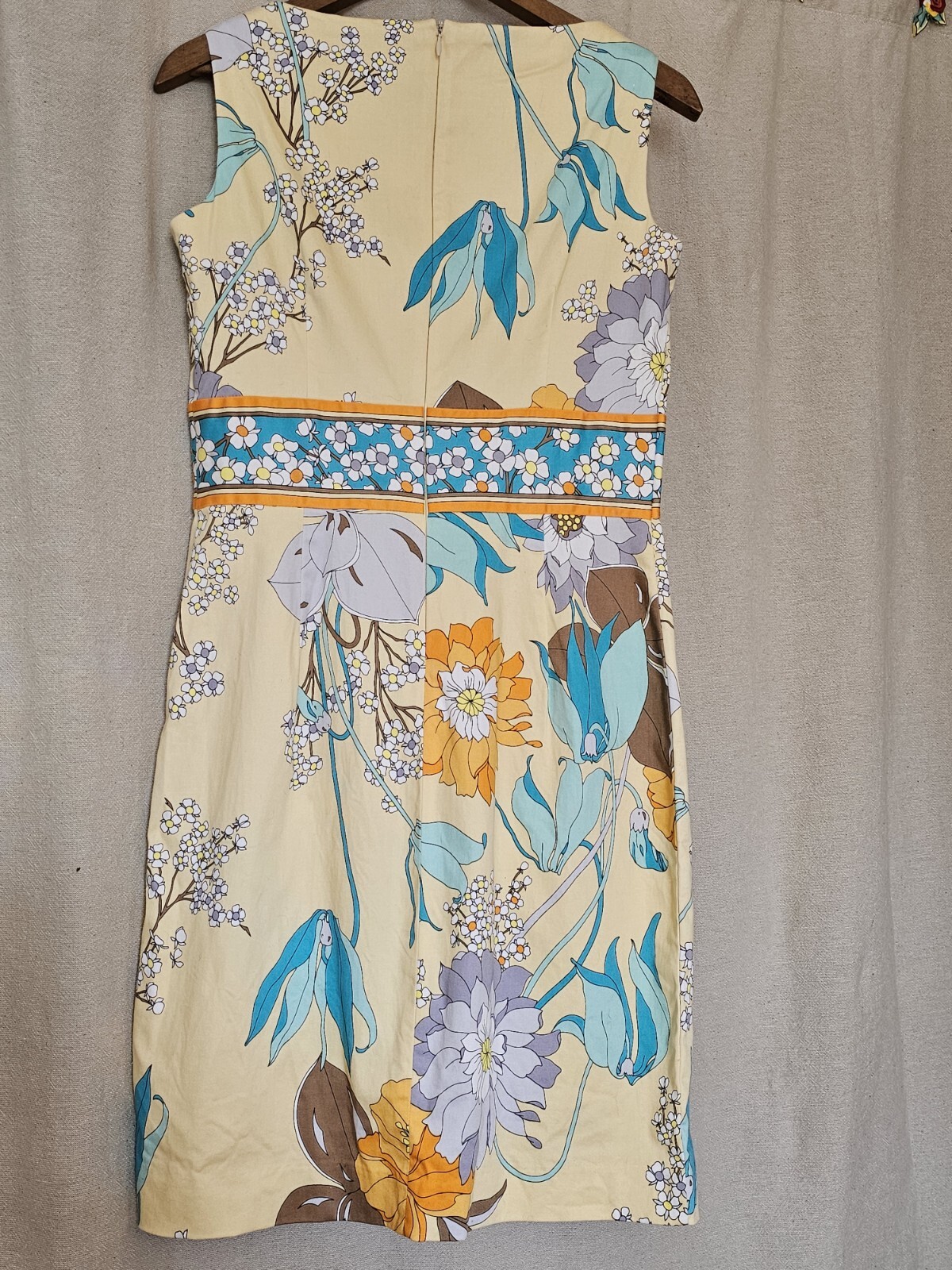 London Times Maggie Dress Sz 6 Women’s Floral Sheath Vintage Measurements 👇