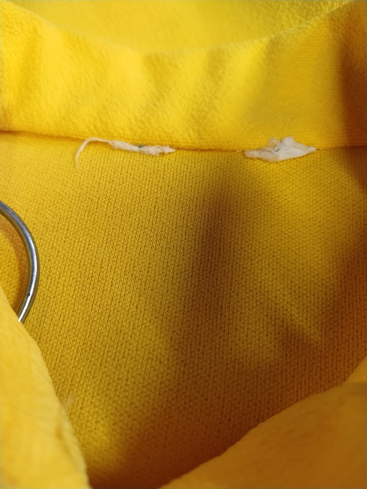 Vintage 1970’s Yellow Polyester Dress Brass Nautical Buttons Belt Pockets SM/M