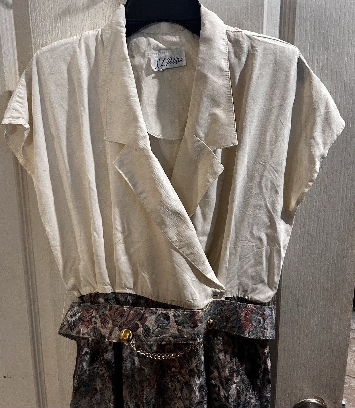 Vintage Rare S.L. Petites Secretary Romper & Jacket Set Floral Size 14