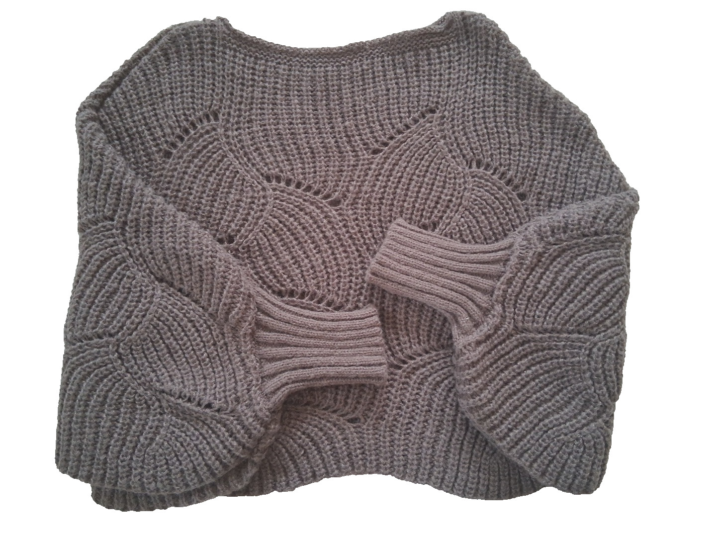 Shawl Wrap Brown Over Shoulder Cover Medium/large knit with sleeves 1990’s VTG