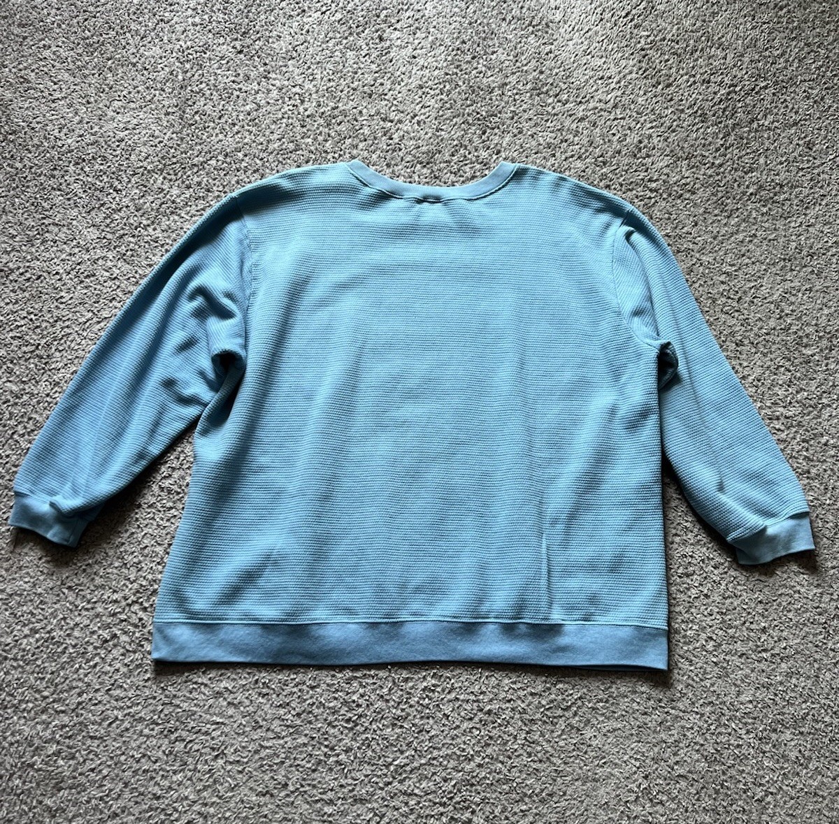 Vintage 90s Graphic Sweater 2XL Blue Floral Garden Grandma Cottage Core Plus