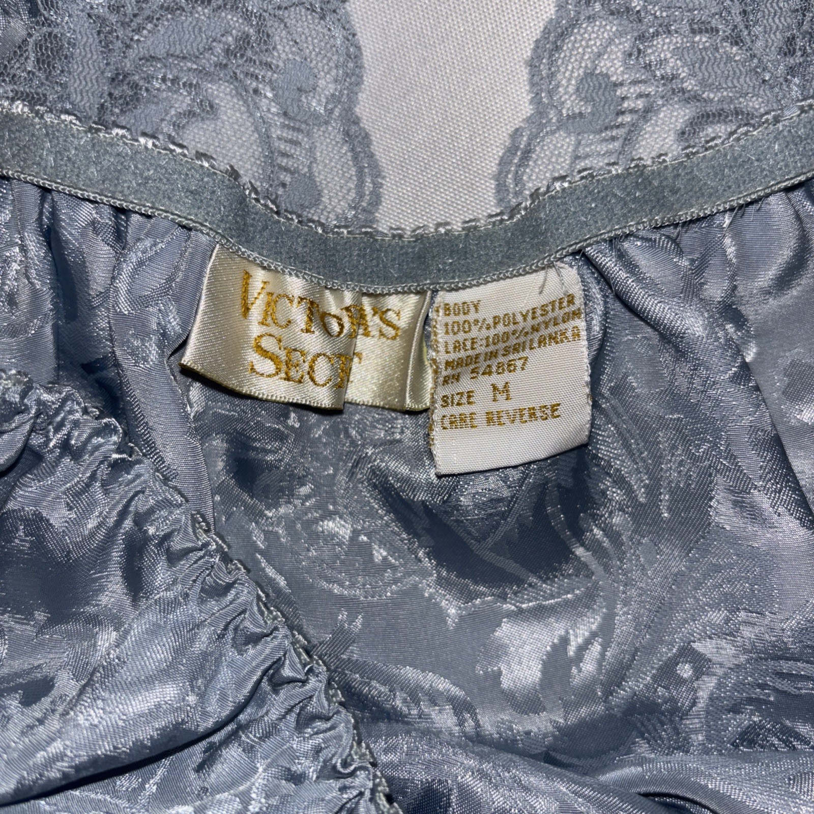 Victoria’s Secret Jacquard Lace Satin Set Top & Bloomers Flutter Gold Label VTG