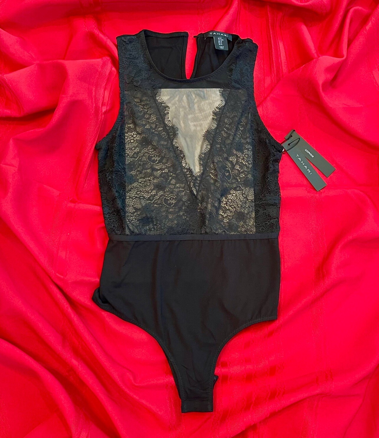 Vintage Red Satin Finish Pajama Set by Inner Most Size S