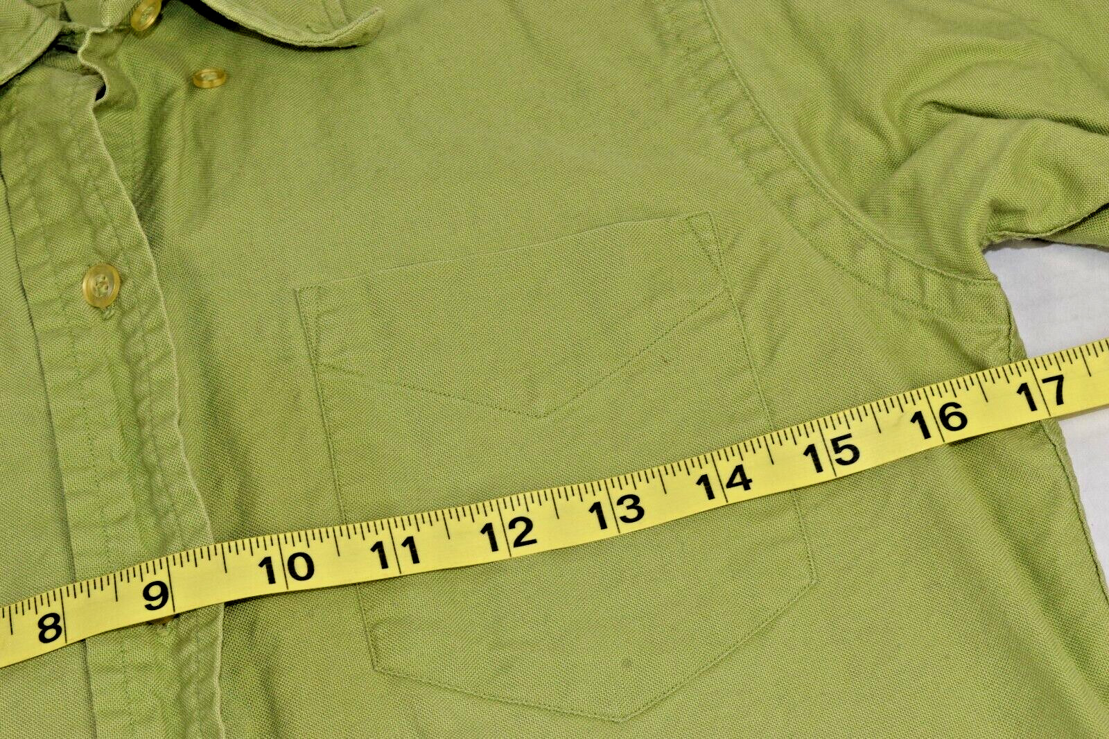 Vintage Shirt The Gabey IVYS Size 10 XS/S 50s Avocado Green Cotton Made USA