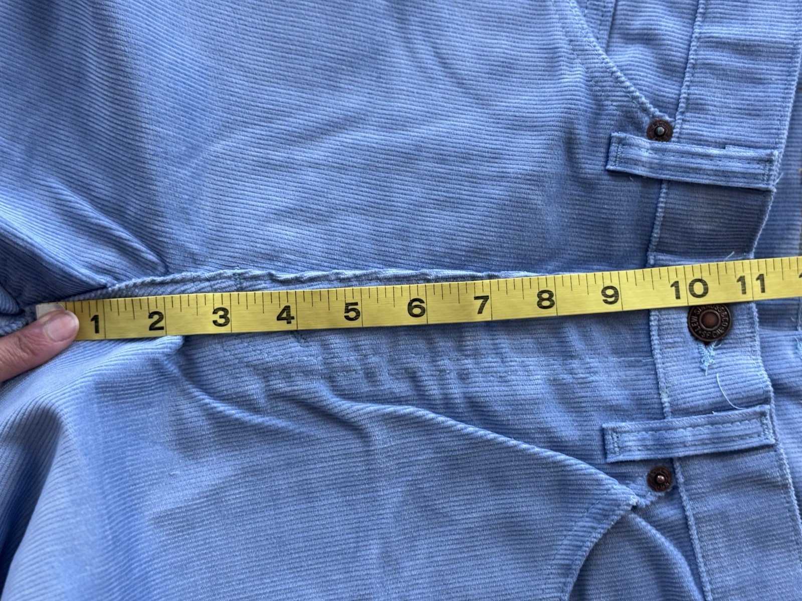 Vintage 70s 80s Levis 517 Corduroy Jeans Pants Cords Light Blue Zip USA 30 X 34