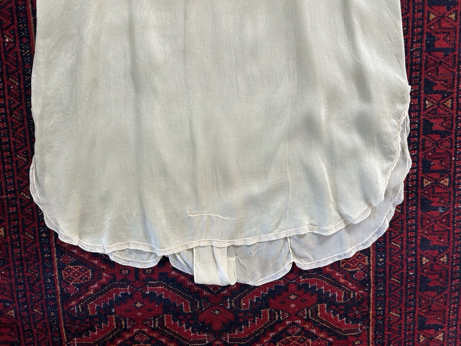 Sea-foam Green 1920’s Silk Teddy / Step-in. Antique Lingerie.