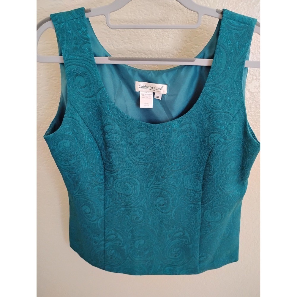 Vintage y2k floral 90s party whimsygoth glam light academia vampy preppy tank🩵