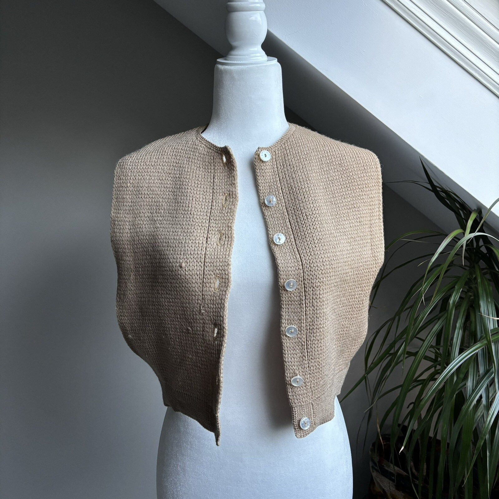 Vintage Wool Knit Vest Alberic Beldoch Popper Woodmere Mills